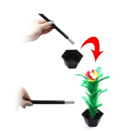 Mey İthalat® Çiçek Çıkaran Sihirli Çubuk Sihirli Çiçek Sihirbazlık Oyunu