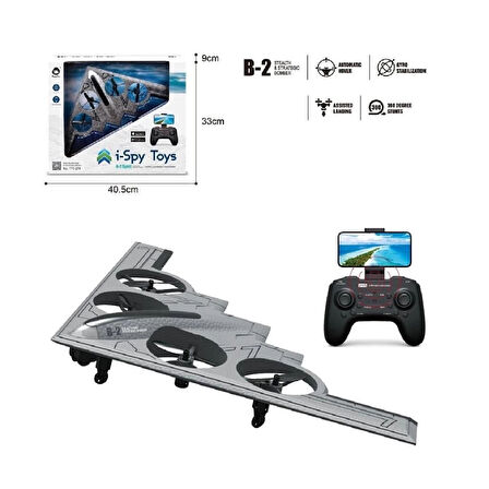 CEYLAN ADAM   GL-777-275 Uzaktan Kumandalı Full Fonksiyon 2.4G Şarjlı Kameralı Quadcopter İha