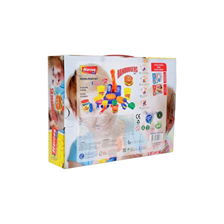 CEYLAN ADAM   ERN-538 Heroes Hamburger Oyun Hamuru Seti - Eren Oyuncak