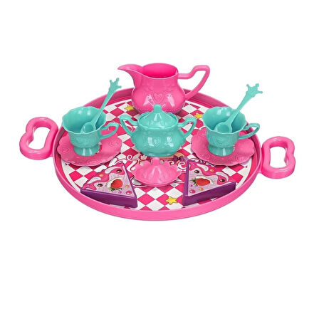 CEYLAN ADAM   ERN-893 Heroes Toys Tepsili Çay ve Kek Seti - Eren Oyuncak