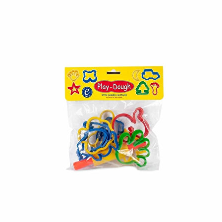 CEYLAN ADAM   ERN-015 Poşetli Oyun Hamuru Kalıplar Büyük Şekiller - Eren Eğitici Oyuncak