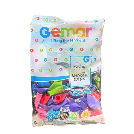 CEYLAN ADAM   GD-90 Doğum Günü Balonu 100 Adet -Dinamik Oyuncak