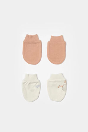 CEYLAN ADAM   Bibaby Biorganic Teach Me 2'Li Bebe Eldiven 72240 Red