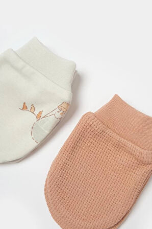 CEYLAN ADAM   Bibaby Biorganic Teach Me 2'Li Bebe Eldiven 72240 Red