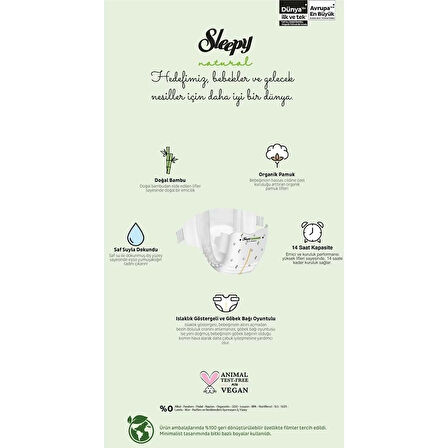 CEYLAN ADAM   Sleepy Natural Bebek Bezi Gross Paket 4 Beden 7-14 Kg 100 Adet