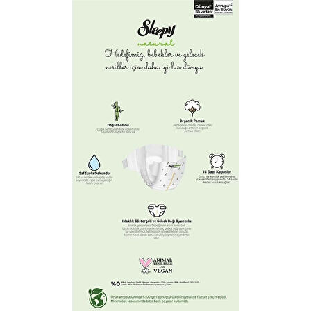 CEYLAN ADAM   Sleepy Natural Bebek Bezi Gross Paket 5 Beden 11-18 Kg 100 Adet