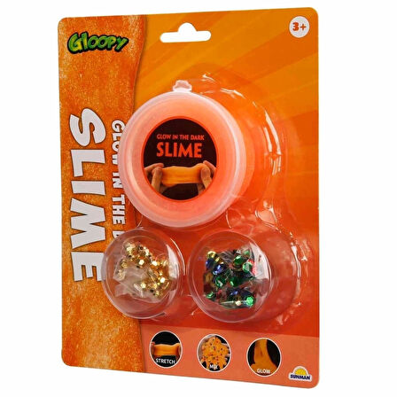 CEYLAN ADAM   Gloopy Karanlıkta Parlayan Turuncu Slime