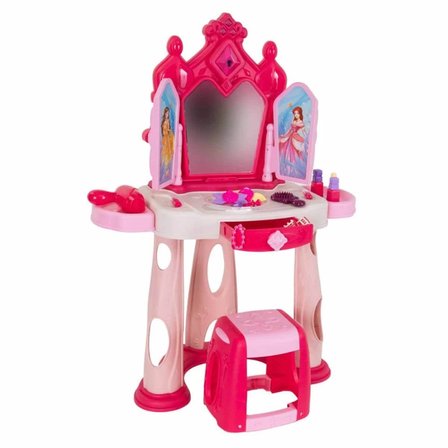 Mey İthalat® Pretty Pinky Işıklı ve Sesli Makyaj Masası Oyun Seti