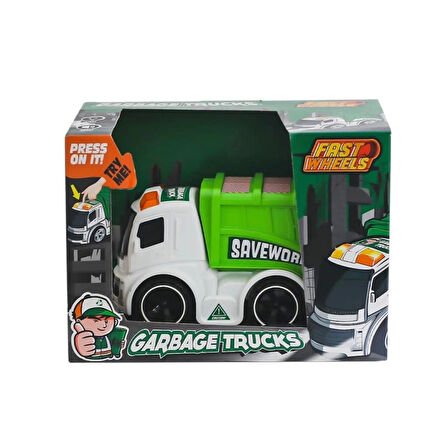 CEYLAN ADAM   ER-244 Fast Wheels Çöp Kamyonu -Erdem Oyuncak