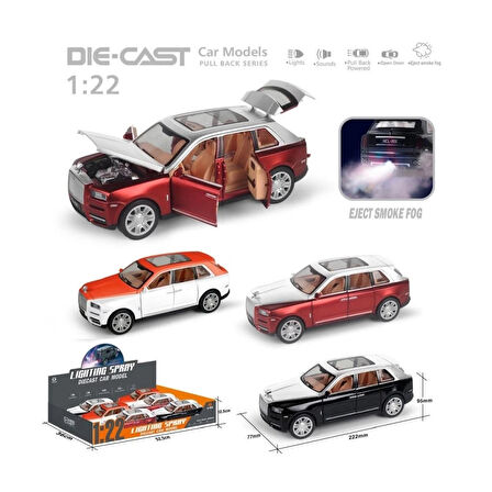 CEYLAN ADAM   HCL-806PA Çek Bırak 1:22 Sesli Ve Işıklı Buharlı RR-Lüx Metal Jeep