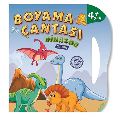 CEYLAN ADAM   Boyama Çantası Çek Kopar Boyama Kitabı Dinozor