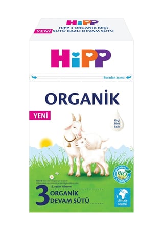 Mey İthalat®   3 Organik Keçisütü Bazlı Bebek Devam Sütü 400 Gr