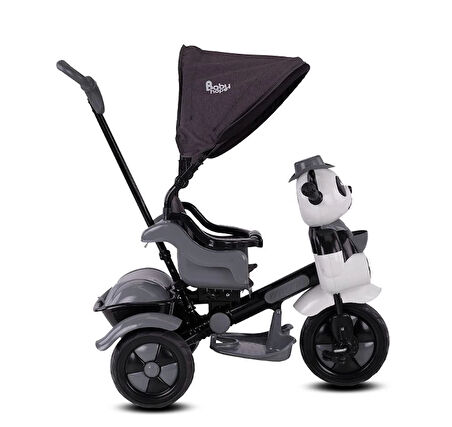CEYLAN ADAM   Babyhope 127A Little Panda 3 Tekerli Kontrollü Bisiklet (Pedli) Gri