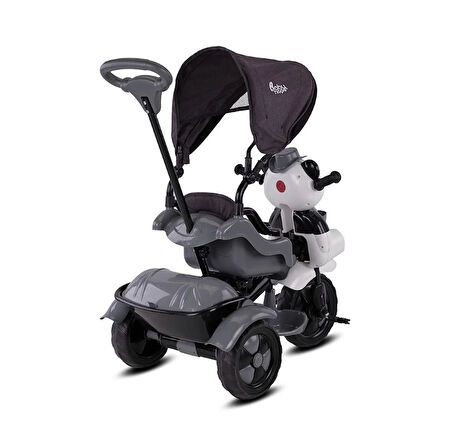 CEYLAN ADAM   Babyhope 127A Little Panda 3 Tekerli Kontrollü Bisiklet (Pedli) Gri