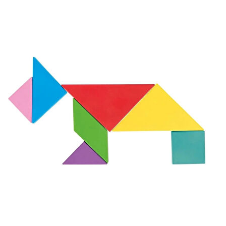 CEYLAN ADAM   03 569 Ahşap Manyetik Tangram - Oyuncak