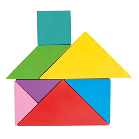 CEYLAN ADAM   03 569 Ahşap Manyetik Tangram - Oyuncak