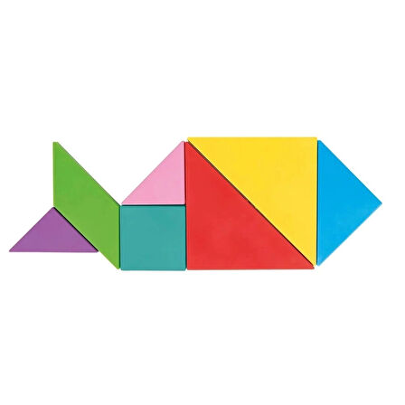 CEYLAN ADAM   03 569 Ahşap Manyetik Tangram - Oyuncak