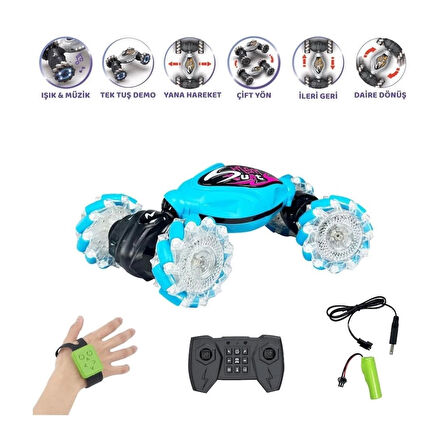 CEYLAN ADAM   HG4-28 Uzaktan Kumandalı Bilekten Kontrol Şarjlı 2.4G Stunt Araba