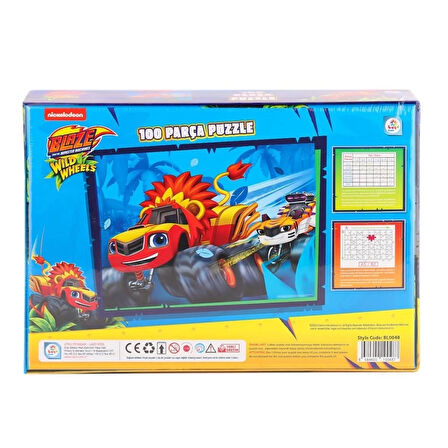 CEYLAN ADAM   BL0048 Blaze Monster Machines 100 Parça Puzzle -Laçokids