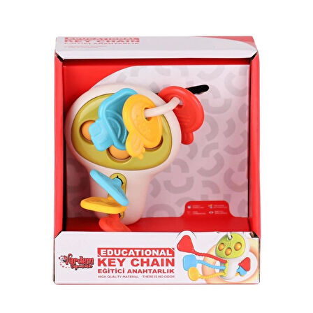 CEYLAN ADAM   RT1507 Eğitici Poppitli Cırcırlı Bebek Anahtarlığı -Vardem Oyuncak