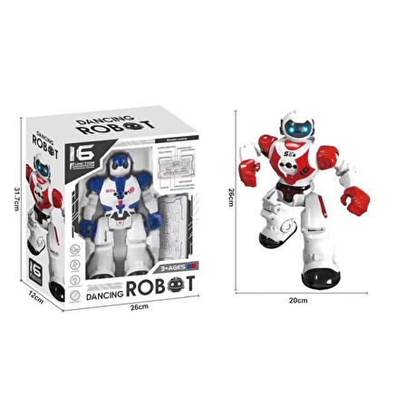 CEYLAN ADAM   GGE-606-29 Kumandalı Işıklı Dansçı İnteraktif Robot -Vardem Oyuncak