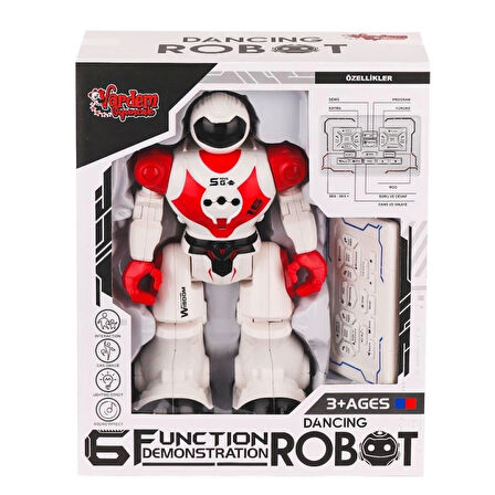 CEYLAN ADAM   GGE-606-29 Kumandalı Işıklı Dansçı İnteraktif Robot -Vardem Oyuncak