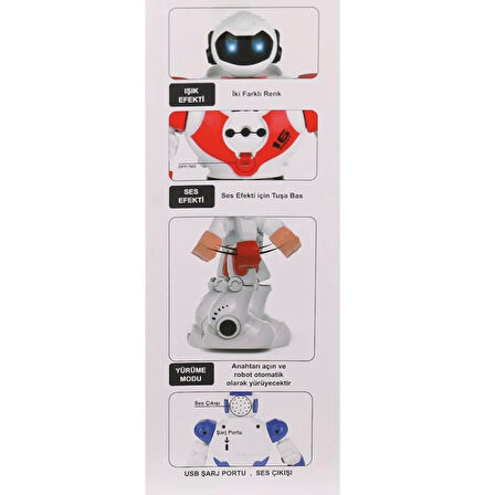 CEYLAN ADAM   GGE-606-29 Kumandalı Işıklı Dansçı İnteraktif Robot -Vardem Oyuncak
