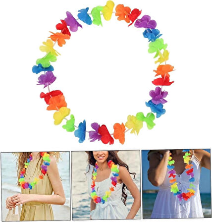 CEYLAN ADAM   Rengarenk Hawaii Boyun Çelengi Havai Partisi Kolyesi 1 Adet