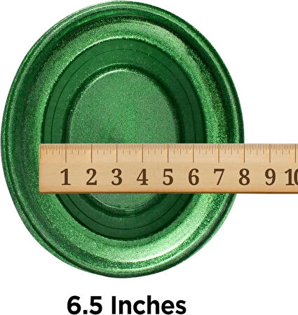 CEYLAN ADAM   Yeşil Renk Parıltılı Simli Fötr Silindir Parti Şapkası