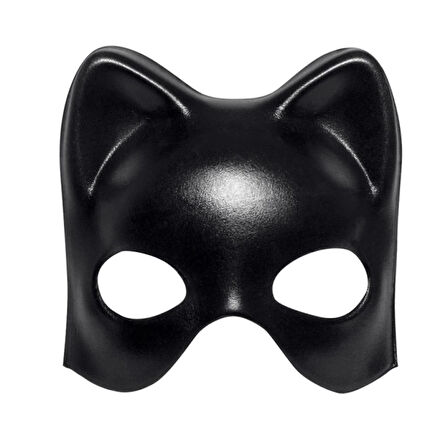 CEYLAN ADAM   Siyah Deri Görünümlü Kedi Maskesi – Cosplay &amp; Maskeli Balo