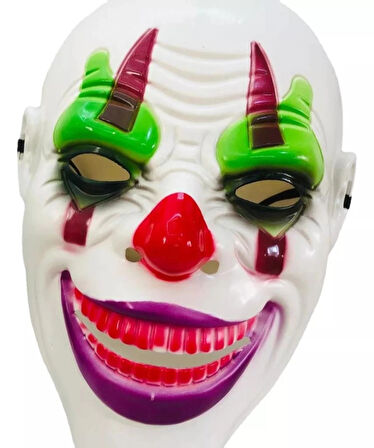 CEYLAN ADAM   Delirten Gülüş Psikopat Palyaço Temalı Joker Maskesi