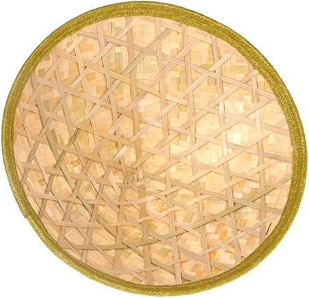 CEYLAN ADAM   Naturel Renk Cambodia Kamboçyalı Vietnam Şapkası PVC Hasır