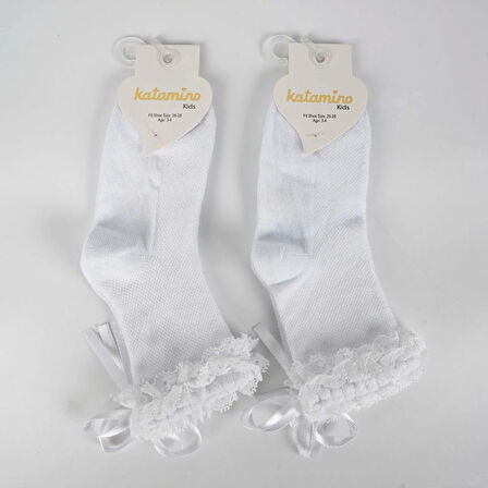 CEYLAN ADAM   Katamino Ayçıl Aks. Kız Soket Çorap K22230 Beyaz
