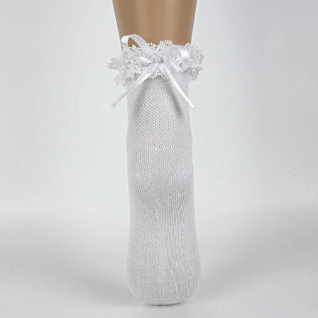 CEYLAN ADAM   Katamino Ayçıl Aks. Kız Soket Çorap K22230 Beyaz