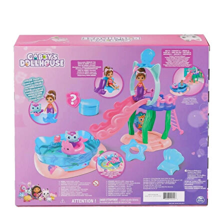 CEYLAN ADAM   6067878 Gabbys Dollhouse Gabby ve Mercat Purr-ific Havuz Oyun Seti