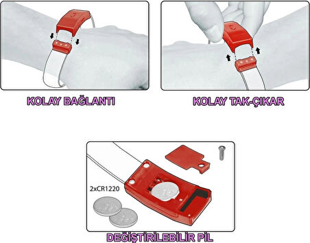 CEYLAN ADAM   Festival &amp; Parti LED Bileklik 3 Farklı Mod Işıklı 1 Adet