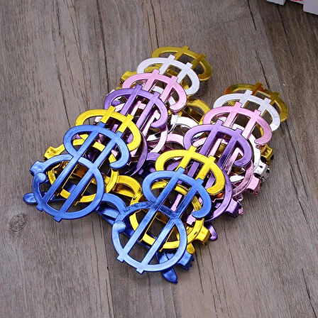 CEYLAN ADAM   Dolar Şekilli Metalize Parti Gözlüğü 6 Adet