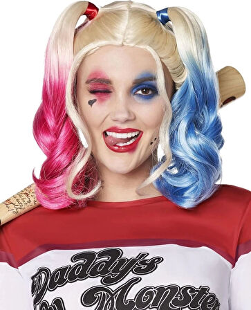 CEYLAN ADAM   Suicide Squad Harley Quinn Kostüm Peruk