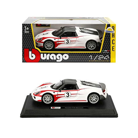 CEYLAN ADAM   28009 Burago Porsche 918 Spyder 1:24 Model Araba -Sunman