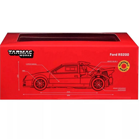 CEYLAN ADAM  Tarmac Works 1/64 Ford RS200 Red