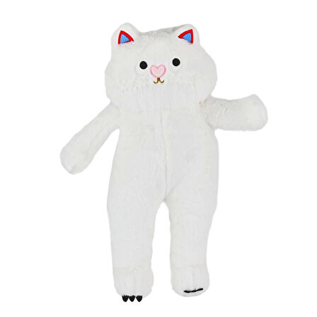 CEYLAN ADAM   4806 Peluş Uzun Kedi 55 cm Beyaz -My Friend Toys