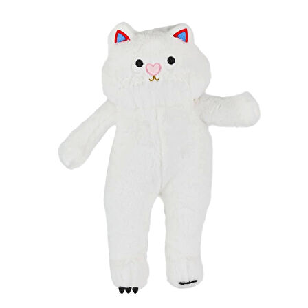 CEYLAN ADAM   4806 Peluş Uzun Kedi 55 cm Beyaz -My Friend Toys