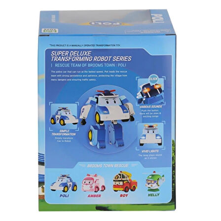 CEYLAN ADAM   POLI MRT-685 Sesli ve Işıklı Robocar Poli Büyük Transforming Robot Poli