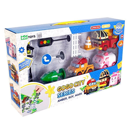 CEYLAN ADAM   POLI ZR-913 Robocar Poli Gogo City Seri Ambar,Roy,Mark Oyun Seti