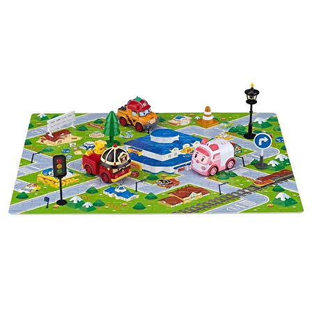 CEYLAN ADAM   POLI ZR-913 Robocar Poli Gogo City Seri Ambar,Roy,Mark Oyun Seti