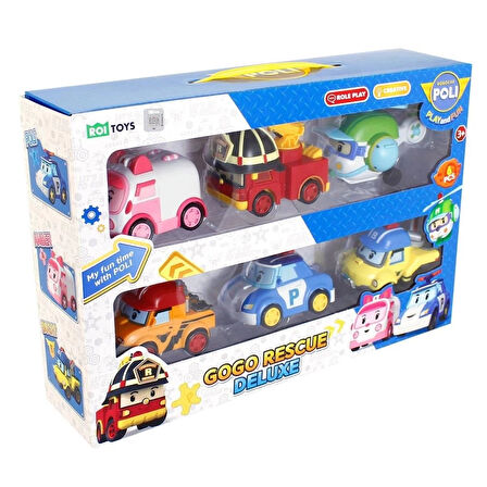 CEYLAN ADAM   POLI ZR-914 Robocar Poli Gogo Rescue Deluxe 6 Lı Set -