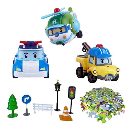 CEYLAN ADAM   POLI-ZR-912 Robocar Poli Gogo City Seri Poli Burky Helly Oyun Seti