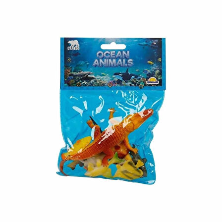 CEYLAN ADAM   0704 Okyanus Hayvanları Poşetli Hayvan Oyun Seti