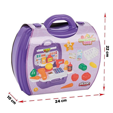 CEYLAN ADAM   03 563 Çantalı Market Seti -Pilsan Oyuncak
