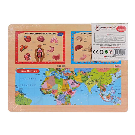 CEYLAN ADAM   ONY-287 288 Ahşap Tutmalı Vücumuzu Tanıyalım -Onyıl Oyuncak